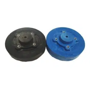 Black and blue shock absorber pads