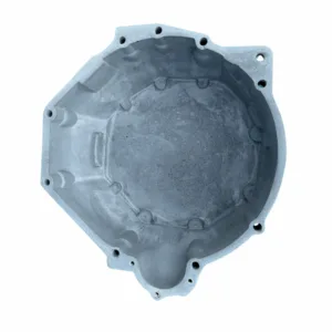 Round metal housing with bolt holes
